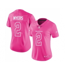 Women's Seattle Seahawks #2 Jason Myers Limited Pink Rush Fashion Football Jersey