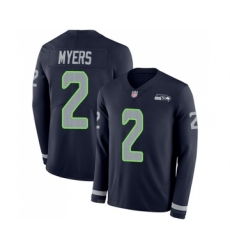 Youth Seattle Seahawks #2 Jason Myers Limited Navy Blue Therma Long Sleeve Football Jersey