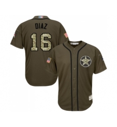 Youth Houston Astros #16 Aledmys Diaz Authentic Green Salute to Service Baseball Jersey