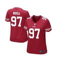 Women's San Francisco 49ers #97 Nick Bosa Game Red Team Color Football Jersey