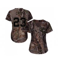 Women's Minnesota Twins #23 Nelson Cruz Authentic Camo Realtree Collection Flex Base Baseball Jersey