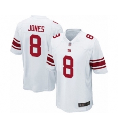 Men's New York Giants #8 Daniel Jones Game White Football Jersey Men's New York Giants #8 Daniel Jones Game White Football Jersey