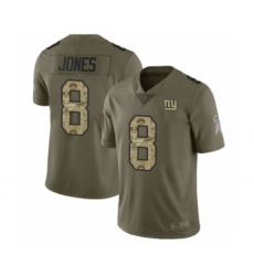 Men's New York Giants #8 Daniel Jones Limited Olive Camo 2017 Salute to Service Football Jersey Men's New York Giants #8 Daniel Jones Limited Olive Camo 2017 Salute to Service Football Jersey