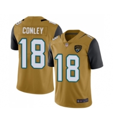 Youth Jacksonville Jaguars #18 Chris Conley Limited Gold Rush Vapor Untouchable Football Jersey