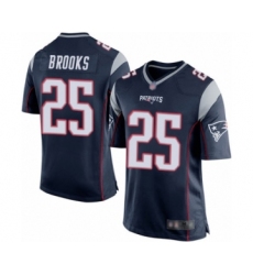 Men's New England Patriots #25 Terrence Brooks Limited Black 2016 Salute to Service Football Jersey