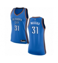 Women's Oklahoma City Thunder #31 Mike Muscala Swingman Royal Blue Basketball Jersey - Icon Edition