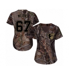 Women's Baltimore Orioles #67 John Means Authentic Camo Realtree Collection Flex Base Baseball Jersey