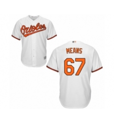 Youth Baltimore Orioles #67 John Means Authentic White Home Cool Base Baseball Jersey