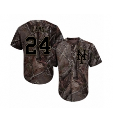 Youth New York Mets #24 Robinson Cano Authentic Camo Realtree Collection Flex Base Baseball Jersey