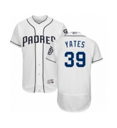 Men's San Diego Padres #39 Kirby Yates White Home Flex Base Authentic Collection Baseball Jersey