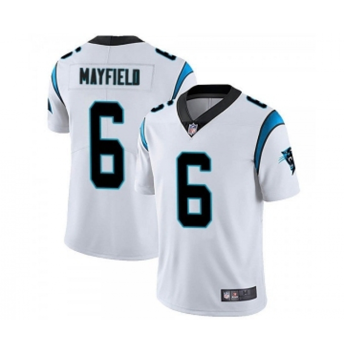 Men's Carolina Panthers #6 Baker Mayfield White Vapor Untouchable Limited Stitched Jersey