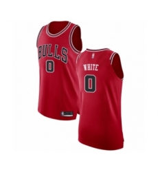 Men's Chicago Bulls #0 Coby White Authentic Red Basketball Jersey - Icon Edition