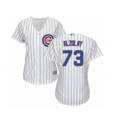 Women's Chicago Cubs #73 Adbert Alzolay Authentic White Home Cool Base Baseball Player Jersey