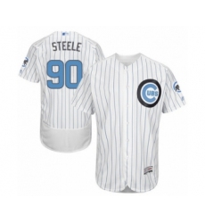 Men's Chicago Cubs #90 Justin Steele Authentic White 2016 Father's Day Fashion Flex Base Baseball Player Jersey