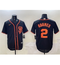 Men's San Francisco Giants #2 Willy Adames Black Cool Base Stitched Baseball Jersey