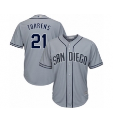 Women's San Diego Padres #21 Luis Torrens Authentic White Home Cool Base Baseball Player Jersey