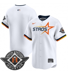 Men's Houston Astros Blank White 2025 City Connect Limited Stitched Baseball Jersey