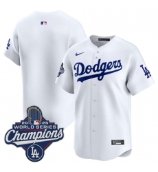 Men's Los Angeles Dodgers Blank White 2025 Champions Stitched Baseball Jersey