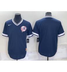 Men's New York Yankees Blank Blue Nike Cooperstown Collection Legend V Neck Jersey