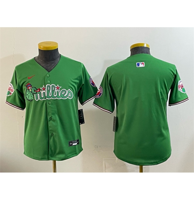 Youth Philadelphia Phillies Blank Green Phanatic Limited Stitched Jersey