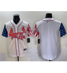Men's St. Louis Cardinals Blank White Independence Day Vapor Premier Limited Stitched Baseball Jersey