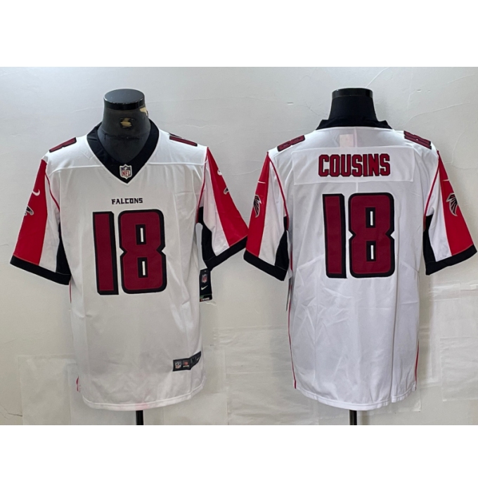 Men's Atlanta Falcons #18 Kirk Cousins New White Vapor Untouchable Limited Stitched Jersey