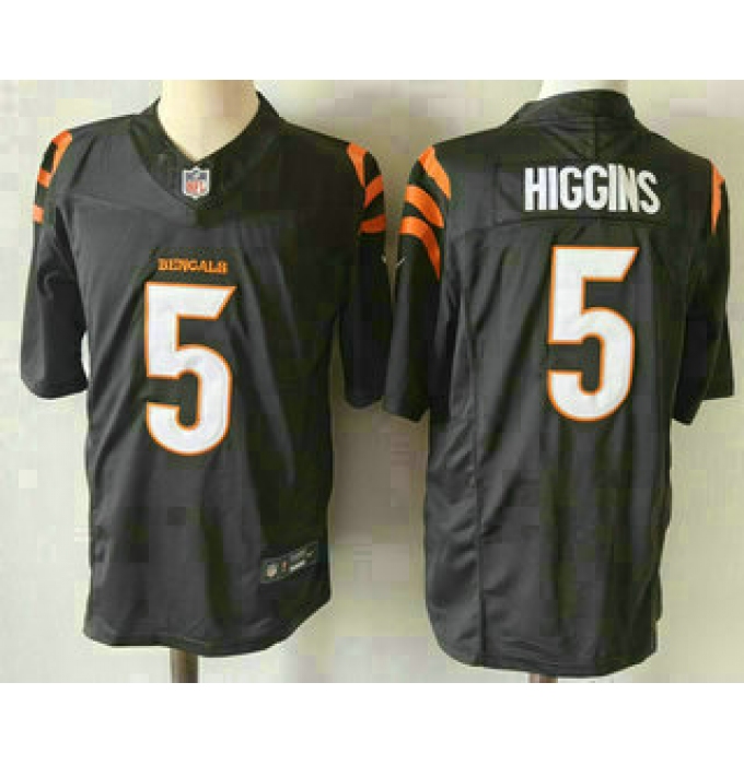 Men's Cincinnati Bengals #5 Tee Higgins Limited Black FUSE Vapor Jersey