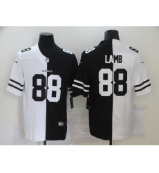 Men's Dallas Cowboys #88 CeeDee Lamb Black White Limited Split Fashion Football Jersey
