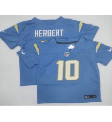 Toddler Los Angeles Chargers #10 Justin Herbert Light Blue Vapor Untouchable Stitched Nike Limited Jersey