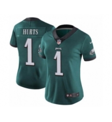 Women Philadelphia Eagles #1 Jalen Hurts Limited Green Vapor Untouchable NFL Jersey