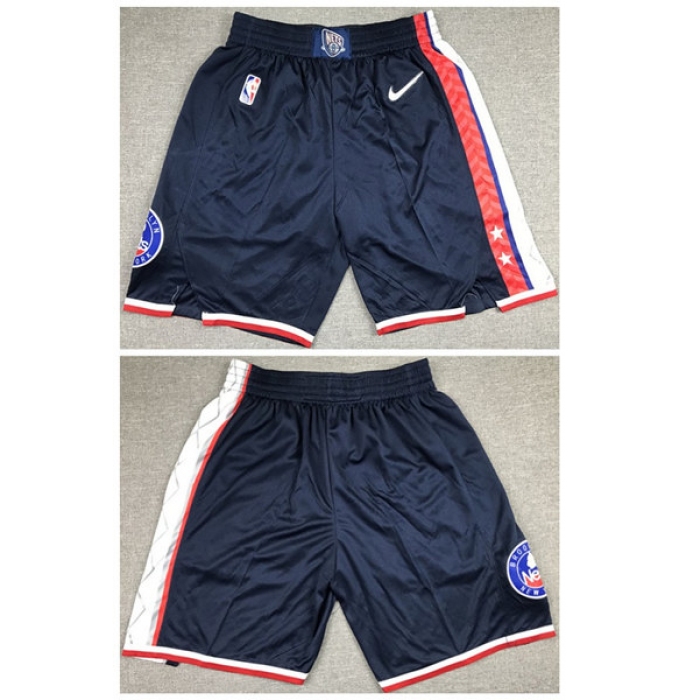 Men's Brooklyn Nets Navy 75th Anniversary City Edition Shorts (Run Small)