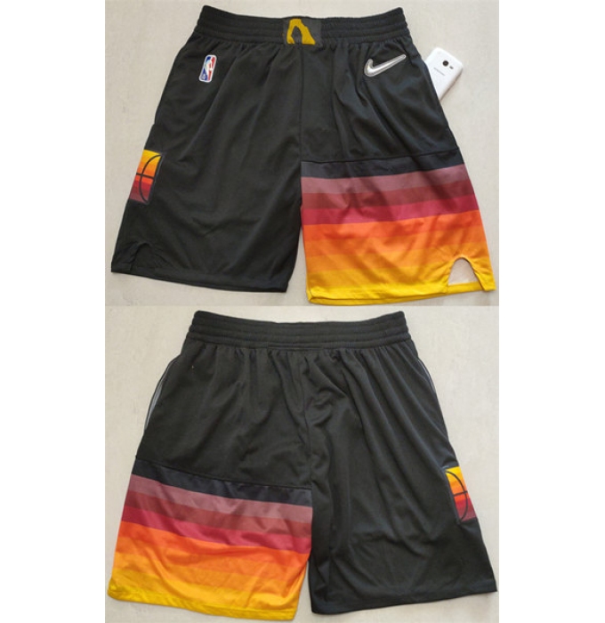 Men' Utah Jazz Black 75th Anniversary Shorts (Run Small)