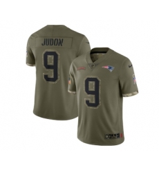 Men's New England Patriots #9 Matt Judon 2022 Olive Salute To Service Limited Stitched Jersey