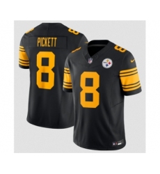 Men's Nike Pittsburgh Steelers #8 Kenny Pickett Black 2023 F.U.S.E. Color Rush Limited Stitched Jersey Men's Nike Pittsburgh Steelers #8 Kenny Pickett Black 2023 F.U.S.E. Color Rush Limited Stitched Jersey