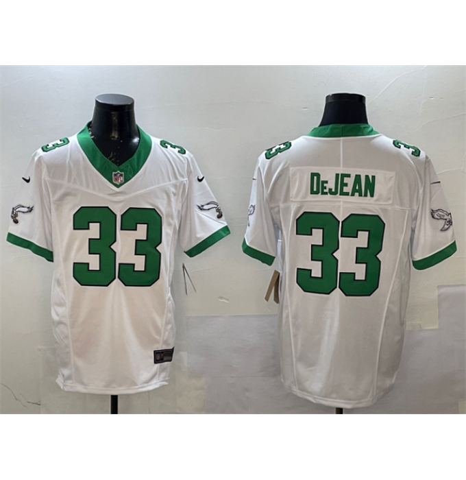 Men's Philadelphia Eagles #33 Cooper DeJean White F.U.S.E Vapor Untouchable Limited Stitched Football Jersey
