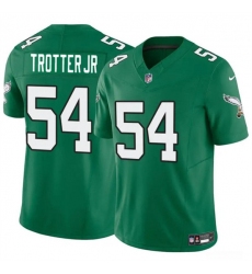 Men's Philadelphia Eagles #54 Jeremiah Trotter Jr Green 2024 Draft F.U.S.E. Vapor Untouchable Throwback Limited Football Stitched Jersey