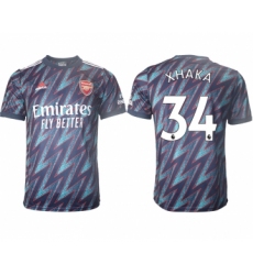 Men 2021-2022 Club Arsenal Second away aaa version blue 34 Soccer Jersey