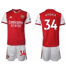 Men 2021-2022 Club Arsenal home red 34 Soccer Jersey