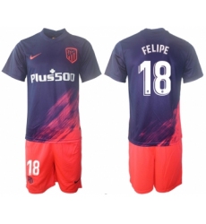 Men 2021-2022 Club Atletico Madrid away purple 18 Soccer Jersey