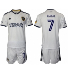 Men 2022-2023 Club Los Angeles Galaxy home white 7 Adidas Soccer Jersey