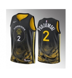 Men's Golden State Warriors #2 Brandin Podziemski Black 2023 Draft City Edition Swingman Stitched Basketball Jersey