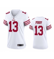 Women's Nike San Francisco 49ers #13 Brock Purdy White Stitched Game Jersey