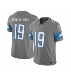 Men's Detroit Lions #19 Donovan Peoples-Jones Gray 2023 F.U.S.E. Vapor Untouchable Limited Football Stitched Jersey