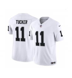 Men's Las Vegas Raiders #11 Tre Tucker White 2023 F.U.S.E Vapor Untouchable Football Stitched Jersey