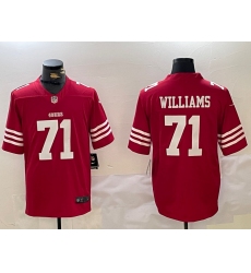 Men's San Francisco 49ers #71 Trent Williams Red Vapor Untouchable Limited Stitched Football Jersey