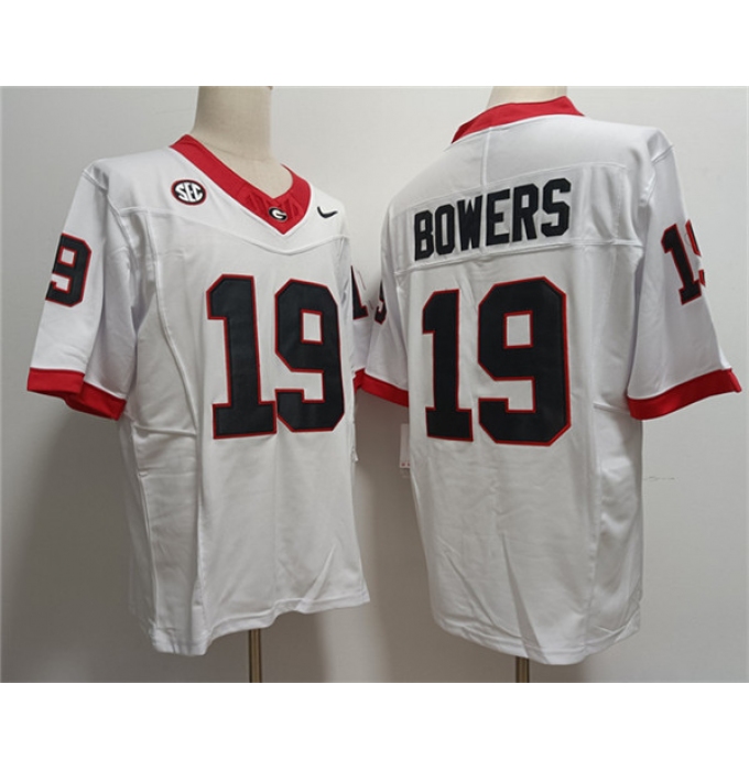 Gonzaga Bulldogs #19 Brock Bowers White Stitched Jersey