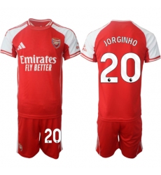 Men's Arsenal F.C #20 Jorginho Red 2025 Home Soccer Jersey Suit