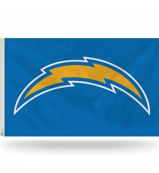 2Pcs Los Angeles Chargers flag NFL Standard 3' x 5' Banner Flag Single Sided - Indoor or Outdoor - Home Décor