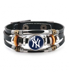 New York Yankees MLB Pro football team jewel cowhide bracelet leather hand jewelry