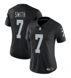 Women's Las Vegas Raiders #7 Geno Smith Black 2025 Vapor Football Stitched Jersey(Run Small)